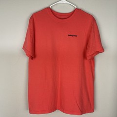 Patagonia P-6 Logo Coral 100% Organic Cotton S/S T-Shirt 51865 Men’s Size Medium