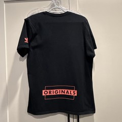 Mens ADIDAS Originals Black Logo Graphic Print Tee T Shirt Sz M
