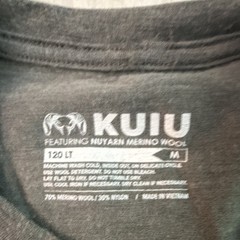 KUIU Ultra Merino 120 LT Merino Wool Blend Gray Short Sleeve Crew Neck Tee M