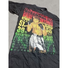 Flying Horse Muhammad Ali Graphic T-Shirt Mens Large Black Rasta Boxing Tee