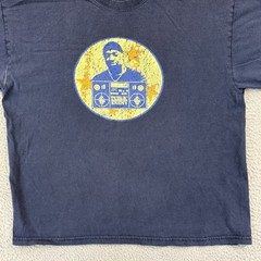 Vintage Public Enemy Shirt Mens XL Blue Hip Hop 90s Music Short Sleeve Rap Band