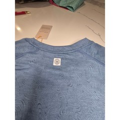 Peter Millar Crown Sport Active Men Storm Blue Swirl T-Shirt UPF 50 MS22EK300A L