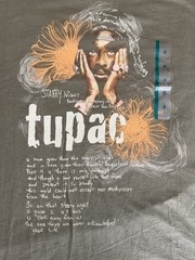 Starry Night Tupac Shakur lyrics Green Short Sleeve T-Shirt Size M