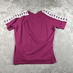 Kappa Shirt Mens Small Red Tape Logo Sportswear Jersey Italy Spell Out Soccer