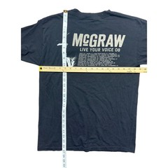 Tim McGraw Live Your Voice 08 Tour T-Shirt Mens Medium Black Country Concert Tee