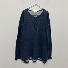 45R Excellent condition Henley neck sweatshirt long-sleeved T-shirt top L