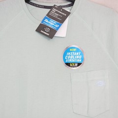 DICKIES FAST DRY Shirt Mnes LARGE GREEN Outdoor Casual Cooling Pocket Tee NWT