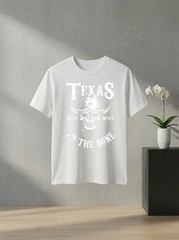 Unisex Texas Skull Wild West Cowboy Skeleton Patriotic Graphic T Shirt Gift Tee