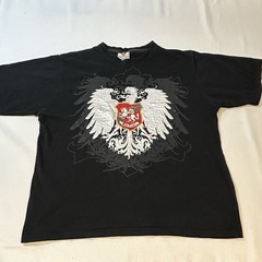 Avirex Mens XXL Black Graphic T Shirt Sky Kings Eagle Crest Y2K Streetwear