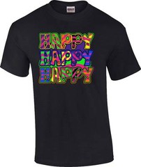 Funny Smiley Face Happy Happy Happy Inspirational T-Shirt