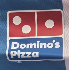 Domino’s Pizza Employee Red White Blue Work Shirt Size G (Large) & Hat