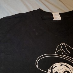 Sz MEDIUM Vintage Tin Tan Skeleton Black T-Shirt German Valdes Mexican Actor 90s