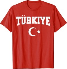 Turkiye National Flag Turkish Men Women Vintage Red T-Shirt