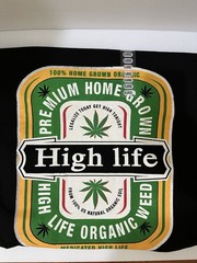 SUNA High Life Cannabis Graphic Tee Black Cotton Men’s XL Short Sleeve