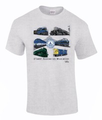 Baltimore & Ohio Collage Trains lovers Authentic Railroad T-Shirt [85]