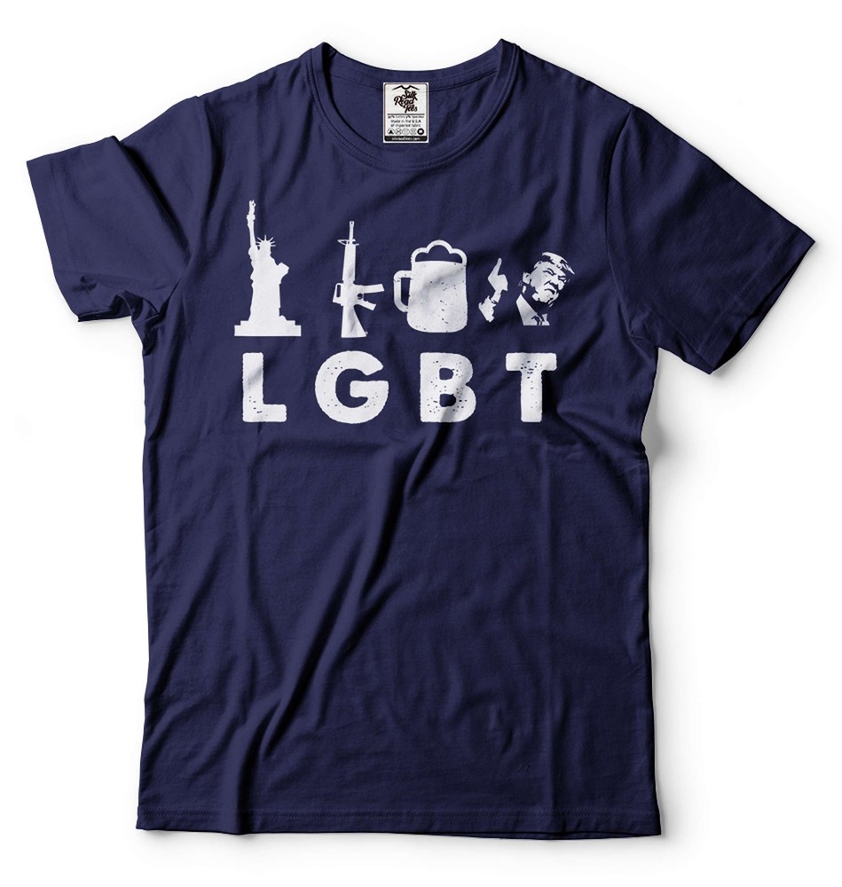 LGBT Shirt Liberty Guns Beer Trump T-Shirt Funny Patriotic T-Shirt Trump Shirts