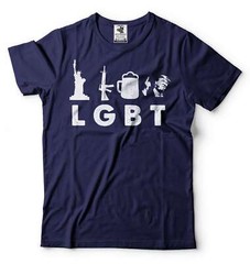 LGBT Shirt Liberty Guns Beer Trump T-Shirt Funny Patriotic T-Shirt Trump Shirts