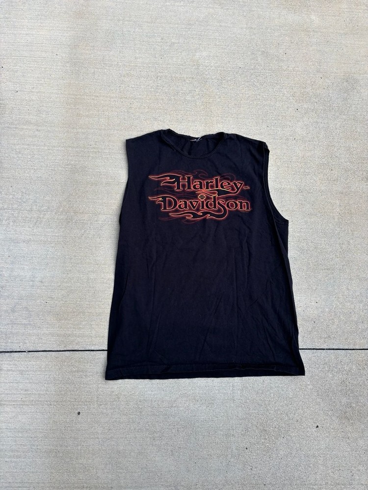 Vintage 2007 Harley-Davidson Men’s Black Sleeveless Graphic Tank Top
