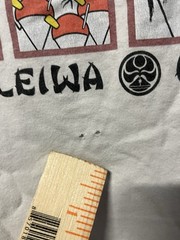 MATSUMOTO SHAVE ICE HAWAII T SHIRT SMALL BEIGE 2 SIDED Distressed See Pics