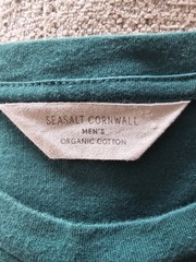Seasalt Men’s Midwatch Top T-Shirt Tee Size Medium Green Organic Cotton Summer