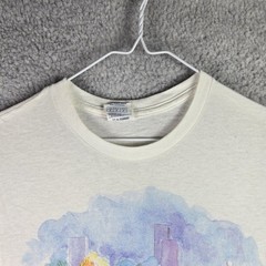 Boston Massachusetts Tourist Art T-Shirt Mens Small White Destination Painting