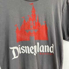 Disney Disneyland Resort T-Shirt Gray and Red Castle Mens Size M