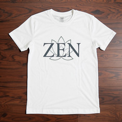 Zen Lotus Flower T-Shirt | Minimalist Yoga Mindfulness Spiritual Graphic Tee