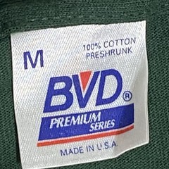 Vintage BVD T-Shirt Mens Medium Green Blank Single-Stitch USA Grunge Punk Pocket