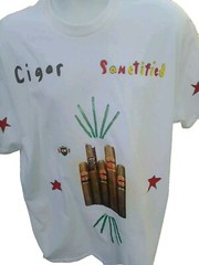 Hand Designed Men’s Cigar Sanctified Themed Jeweled XL T-shirt