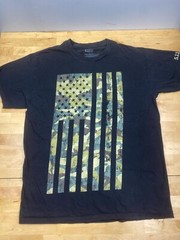 5.11 Tactical Men’s L Graphic American Flag Patriotic USA Green T Shirt #7404