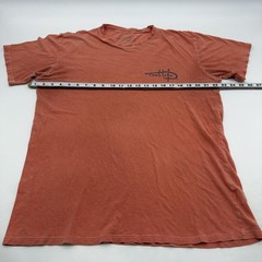 Reel Life T-shirt Men L Orange Graphic Priny Logo .#46411