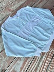 Vintage 90s Club Newport Henley Shirt Mens L Blue White Elastic Waist Beach Golf