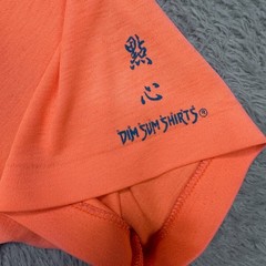 Vintage 90s Single Stitch Hong Kong Shirt Mens M Fluorescent Orange Tee Dim Sum