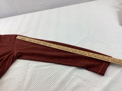 Eddie Bauer Henley Shirt Mens TL Maroon Travex 1/4 Snap