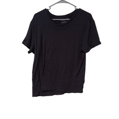 Unbound Merino Wool Men’s Black V-Neck Short Sleeve T-Shirt Size L