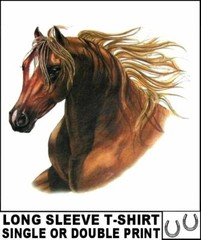 BEAUTIFUL EQUESTRIAN ARABIAN ARAB HORSE ART SHOW STYLE HORSE T-SHIRT WS319