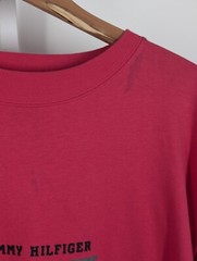 Tommy Hilfiger Vintage 90s Fuscia Pink Graphic Yacht Beach Club NYC T Shirt M