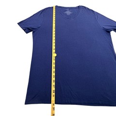 Tommy John V Neck T Shirt Men LARGE Blue Pima Cotton Stretch DUTZZ33CM1 Lounge