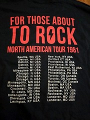NWOT AC/DC Long Sleeve 1981 Tour Reprint Shirt For Those About To Rock Sz Large