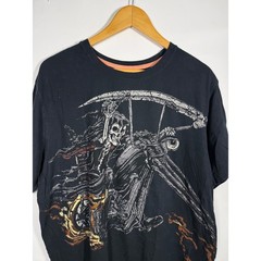 Harley-Davidson HD Ink Mens XL Black Grim Reaper Biker Graphic T-Shirt Scythe