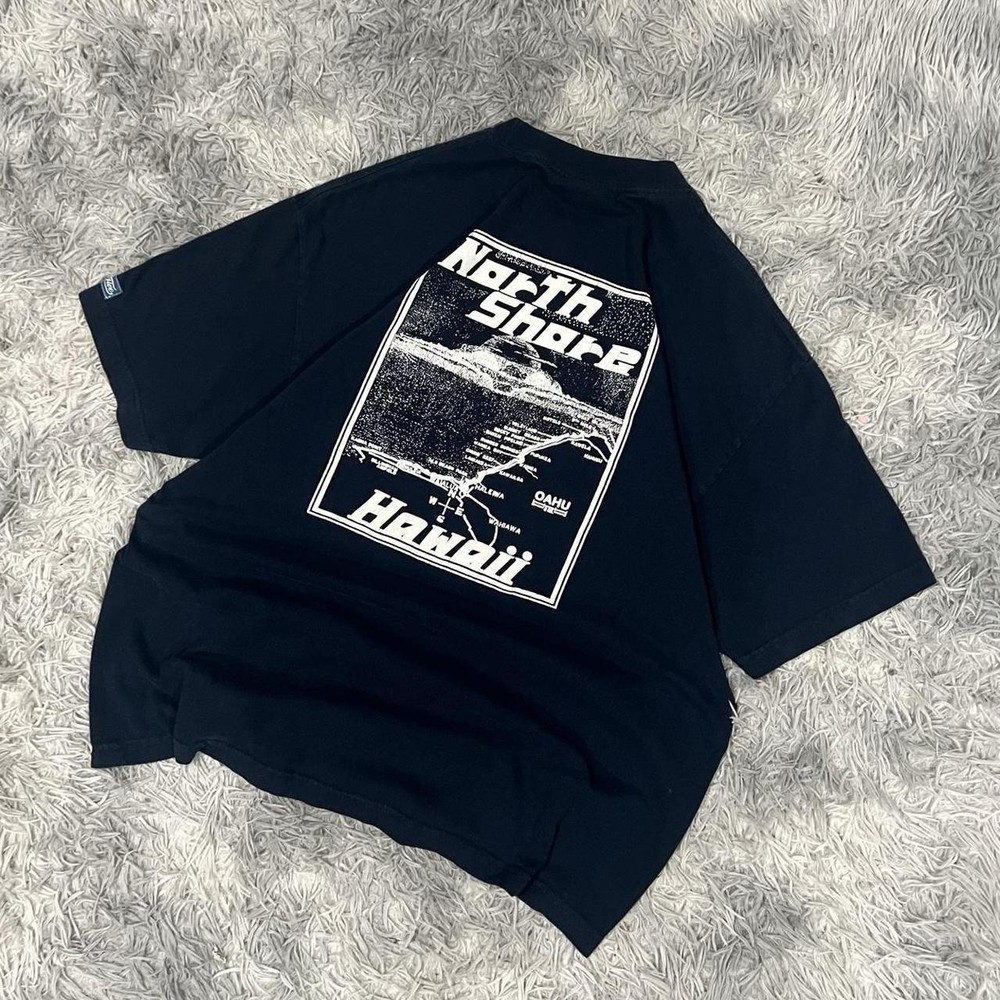 Y2K North Shore Hawaii T-Shirt Surf Tee Navy Blue Size XL Cheater Five Hawaii