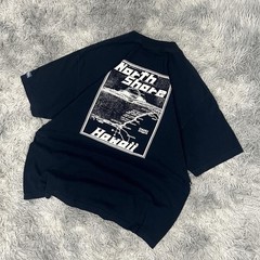 Y2K North Shore Hawaii T-Shirt Surf Tee Navy Blue Size XL Cheater Five Hawaii