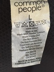 NWT $75 Common People Popcorn Texture Tshirt Large Blue/Gray