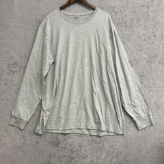 NWOT Lands’ End Men’s XXL Super-T Long-Sleeve T-Shirt Gray Heather 100% Cotton