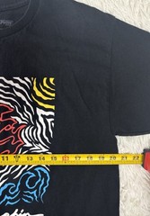Pink Dolphin Shirt Large L Black Streetwear Graphic Wave Zebra Tee Short Sleeve
