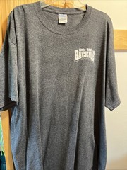 Little Rob’s Backhoe Port & Company Men’s XL Gray Tee Shirt Cotton Blend