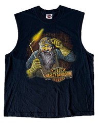 Harley Davidson Smokey Mountain T Shirt Sleeveless XL 2015 Double Sided Black