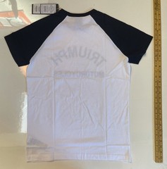 Triumph Motorcycles Saltern T Shirt Mens Small White Black Cotton Crew Neck