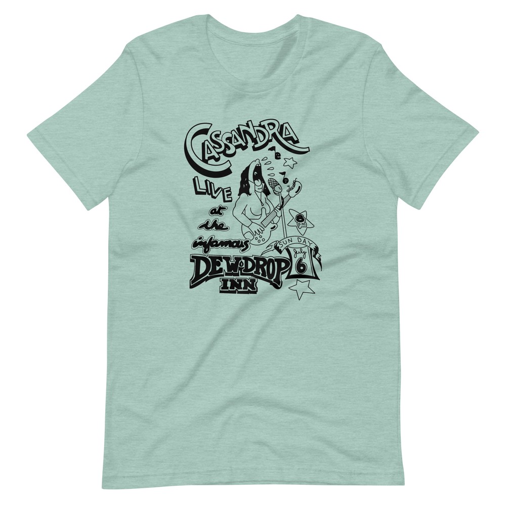 Cassandra Live at the Dew Drop Inn Unisex T-shirt One Crazy Summer 80s Movie