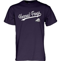 Blue 84 Mens Tcu Horned Frogs T-Shirt Cursive Team Color Team Color Large